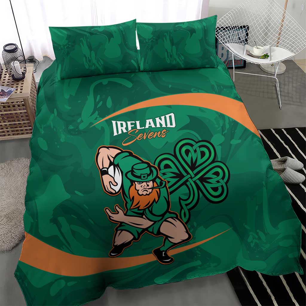 Ireland Rugby Sevens Bedding Set Go Champions Irish Shamrock - Vibe Hoodie Shop