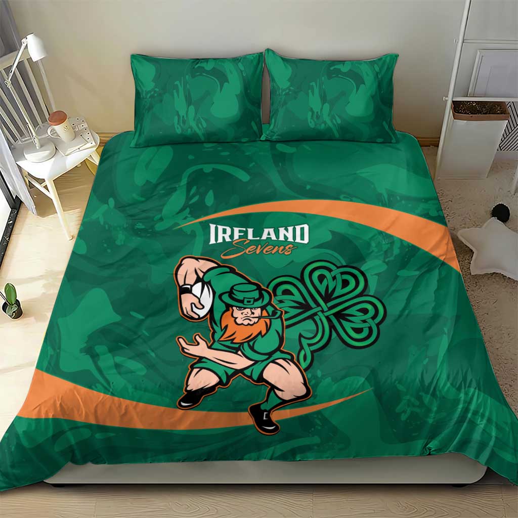 Ireland Rugby Sevens Bedding Set Go Champions Irish Shamrock - Vibe Hoodie Shop