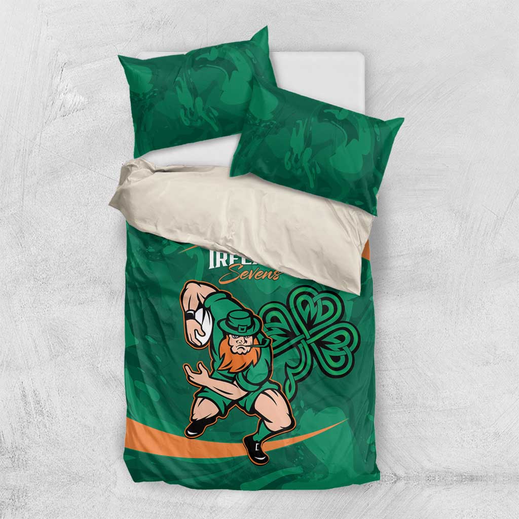 Ireland Rugby Sevens Bedding Set Go Champions Irish Shamrock - Vibe Hoodie Shop