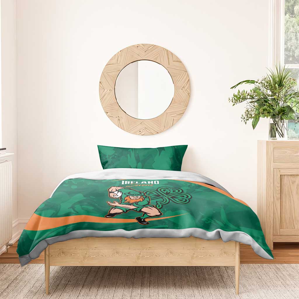 Ireland Rugby Sevens Bedding Set Go Champions Irish Shamrock - Vibe Hoodie Shop