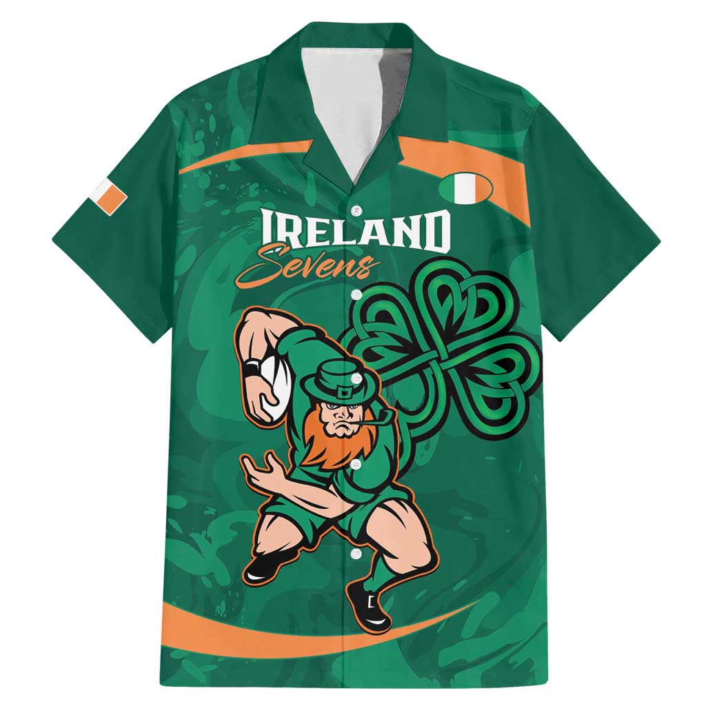 Custom Ireland Rugby Sevens Family Matching Mermaid Dress and Hawaiian Shirt Go Champions Irish Shamrock