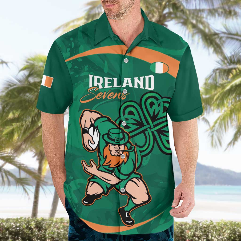 Custom Ireland Rugby Sevens Hawaiian Shirt Go Champions Irish Shamrock - Vibe Hoodie Shop