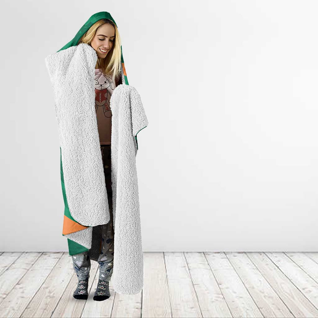 Ireland Rugby Sevens Hooded Blanket Go Champions Irish Shamrock