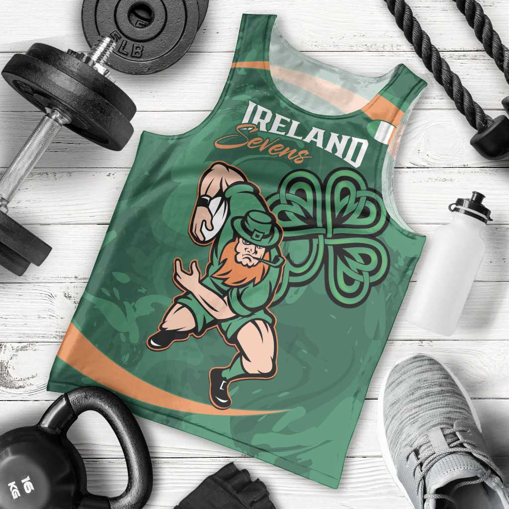 Custom Ireland Rugby Sevens Men Tank Top Go Champions Irish Shamrock - Vibe Hoodie Shop