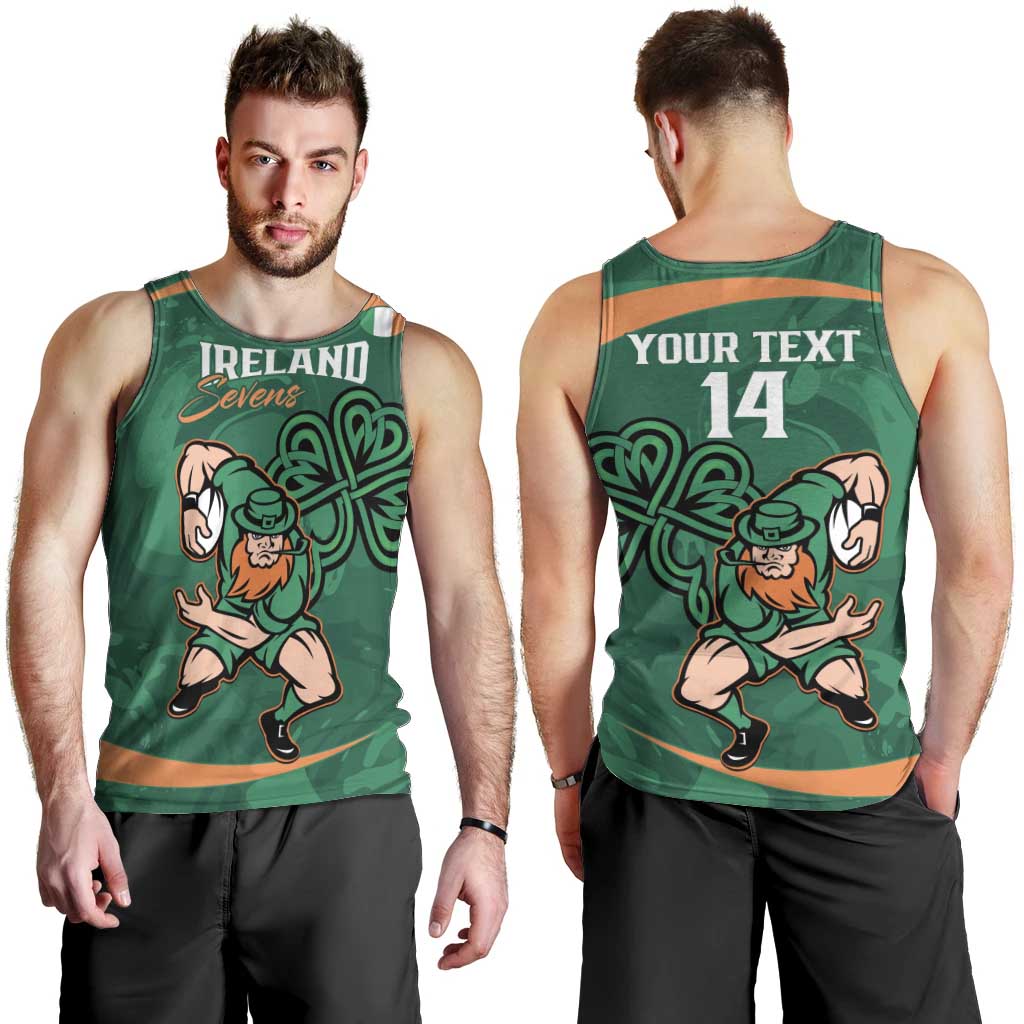 Custom Ireland Rugby Sevens Men Tank Top Go Champions Irish Shamrock - Vibe Hoodie Shop