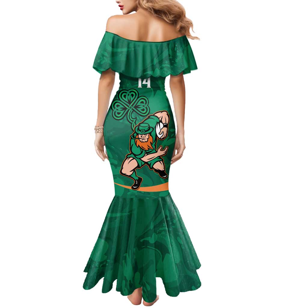 Custom Ireland Rugby Sevens Mermaid Dress Go Champions Irish Shamrock