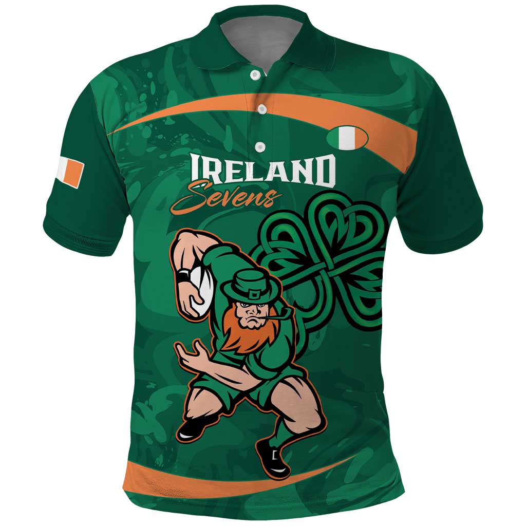 Custom Ireland Rugby Sevens Polo Shirt Go Champions Irish Shamrock - Vibe Hoodie Shop