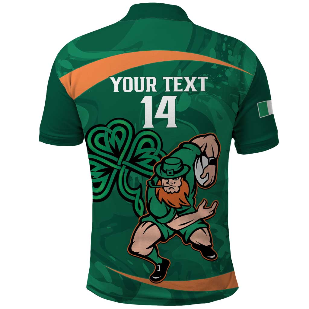 Custom Ireland Rugby Sevens Polo Shirt Go Champions Irish Shamrock - Vibe Hoodie Shop