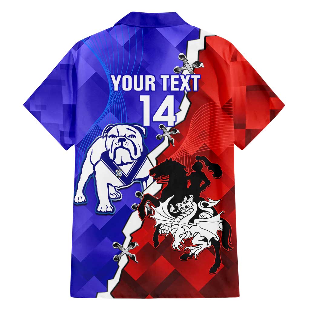 Custom Bulldogs And Dragons Rugby 2025 Family Matching Long Sleeve Bodycon Dress and Hawaiian Shirt Dynamic Style