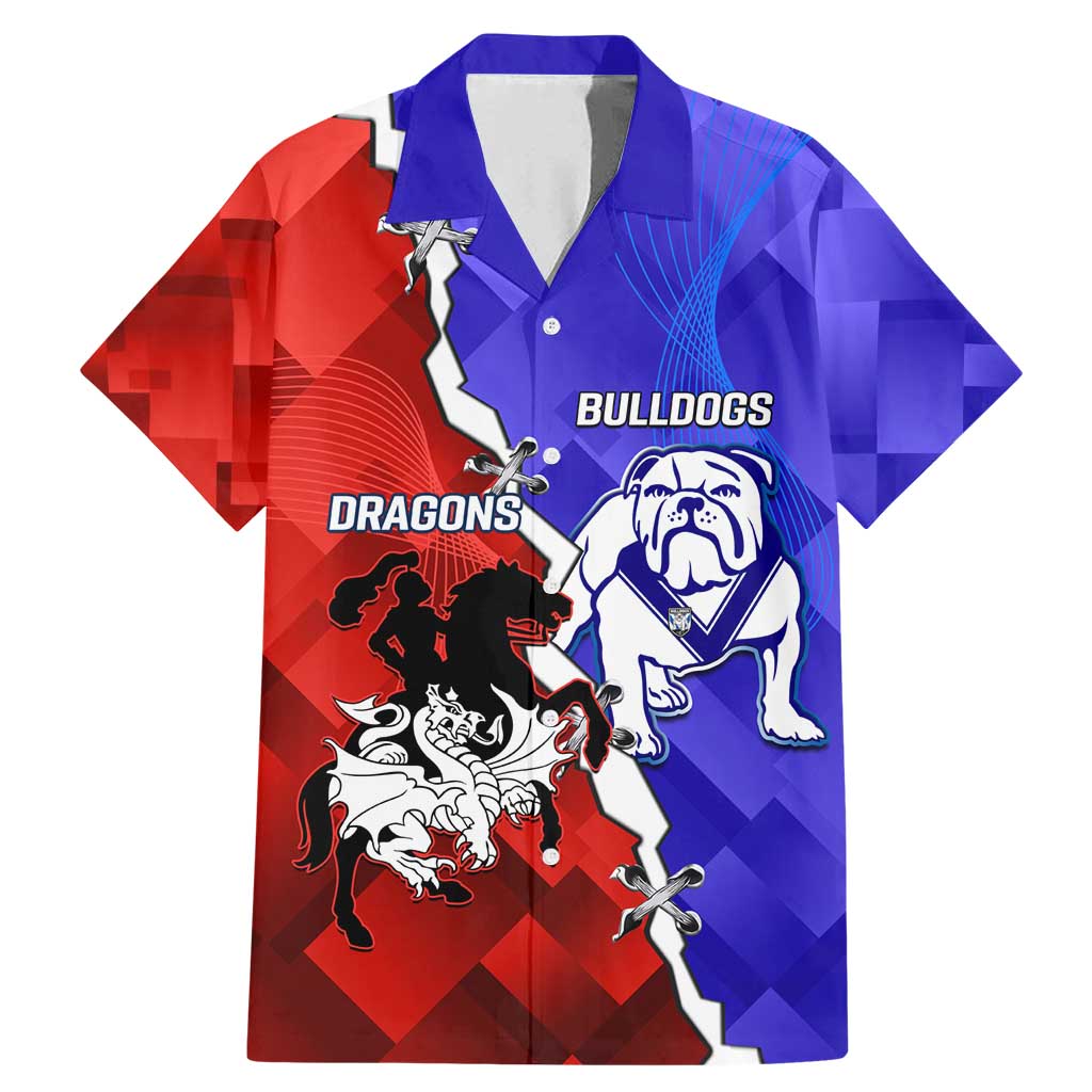 Custom Bulldogs And Dragons Rugby 2025 Family Matching Mermaid Dress and Hawaiian Shirt Dynamic Style