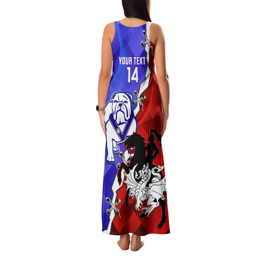 Custom Bulldogs And Dragons Rugby 2025 Family Matching Tank Maxi Dress and Hawaiian Shirt Dynamic Style