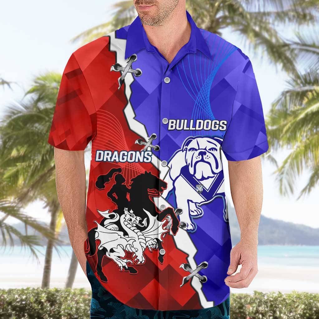 Custom Bulldogs And Dragons Rugby 2025 Hawaiian Shirt Dynamic Style - Vibe Hoodie Shop