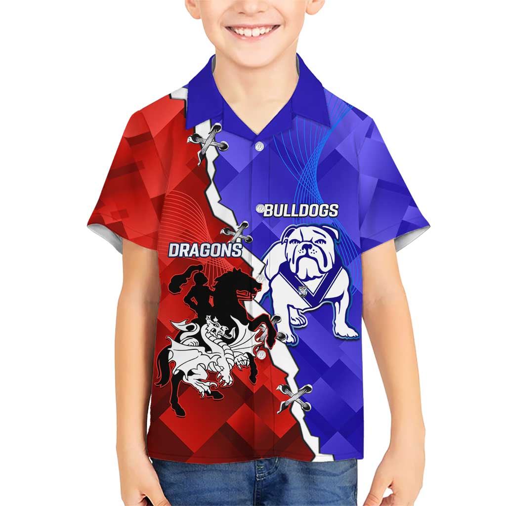 Custom Bulldogs And Dragons Rugby 2025 Hawaiian Shirt Dynamic Style - Vibe Hoodie Shop