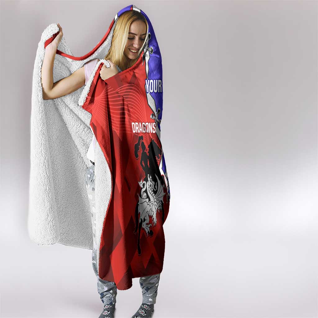 Custom Bulldogs And Dragons Rugby 2025 Hooded Blanket Dynamic Style