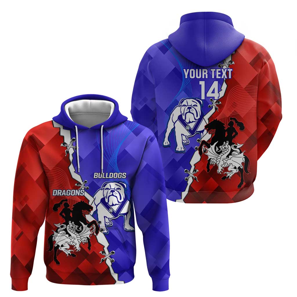 Custom Bulldogs And Dragons Rugby 2025 Hoodie Dynamic Style - Vibe Hoodie Shop