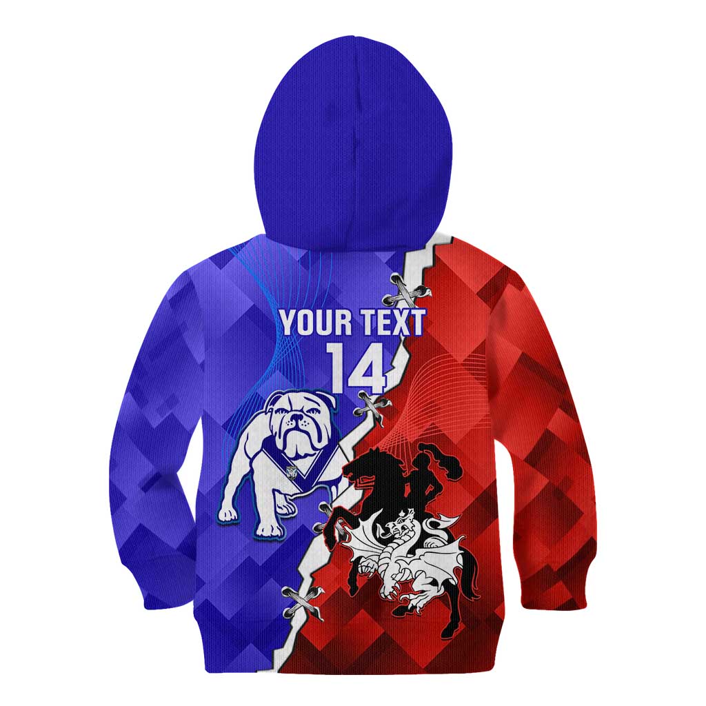 Custom Bulldogs And Dragons Rugby 2025 Kid Hoodie Dynamic Style - Vibe Hoodie Shop