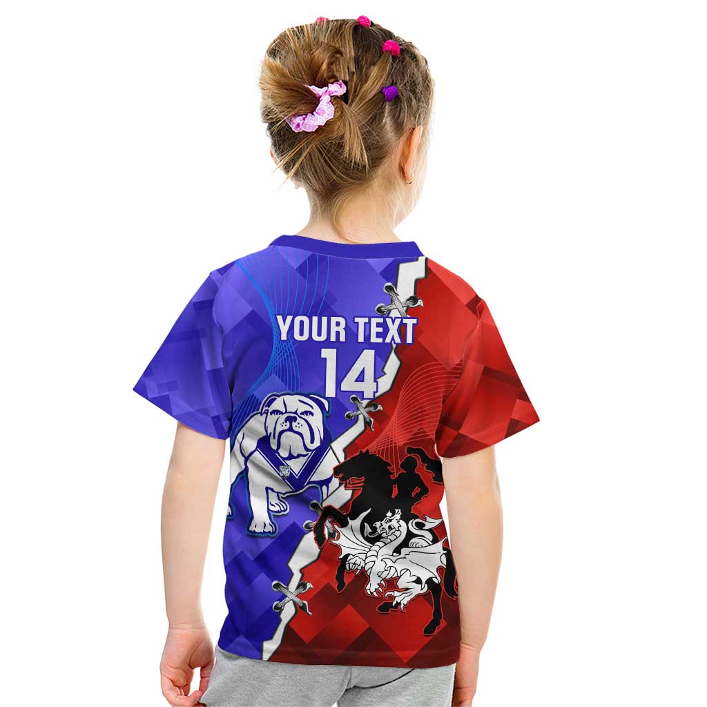 Custom Bulldogs And Dragons Rugby 2025 Kid T Shirt Dynamic Style - Vibe Hoodie Shop