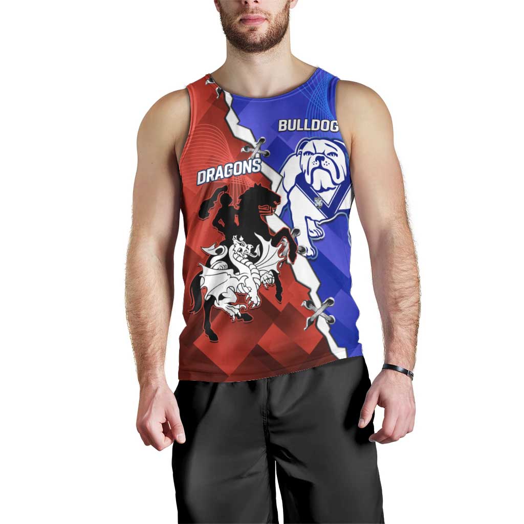 Custom Bulldogs And Dragons Rugby 2025 Men Tank Top Dynamic Style - Vibe Hoodie Shop