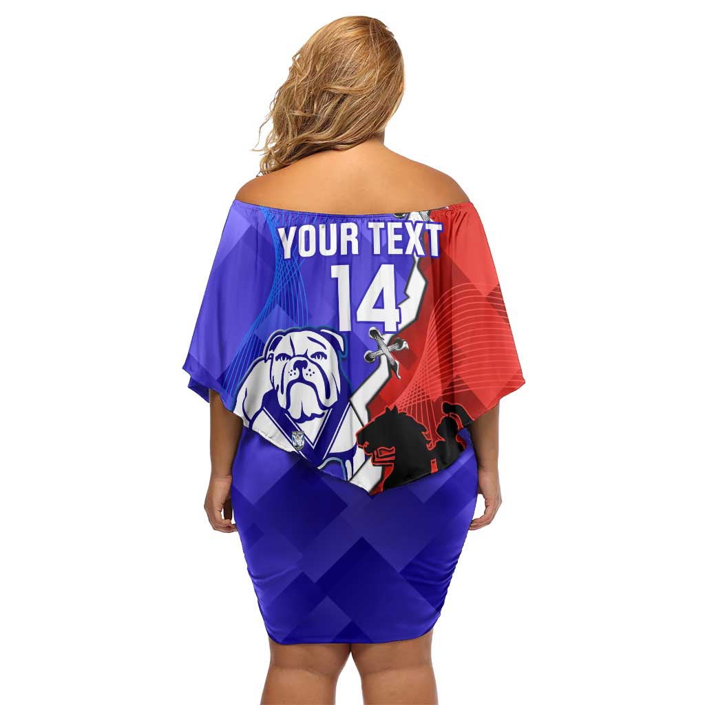 Custom Bulldogs And Dragons Rugby 2025 Off Shoulder Short Dress Dynamic Style