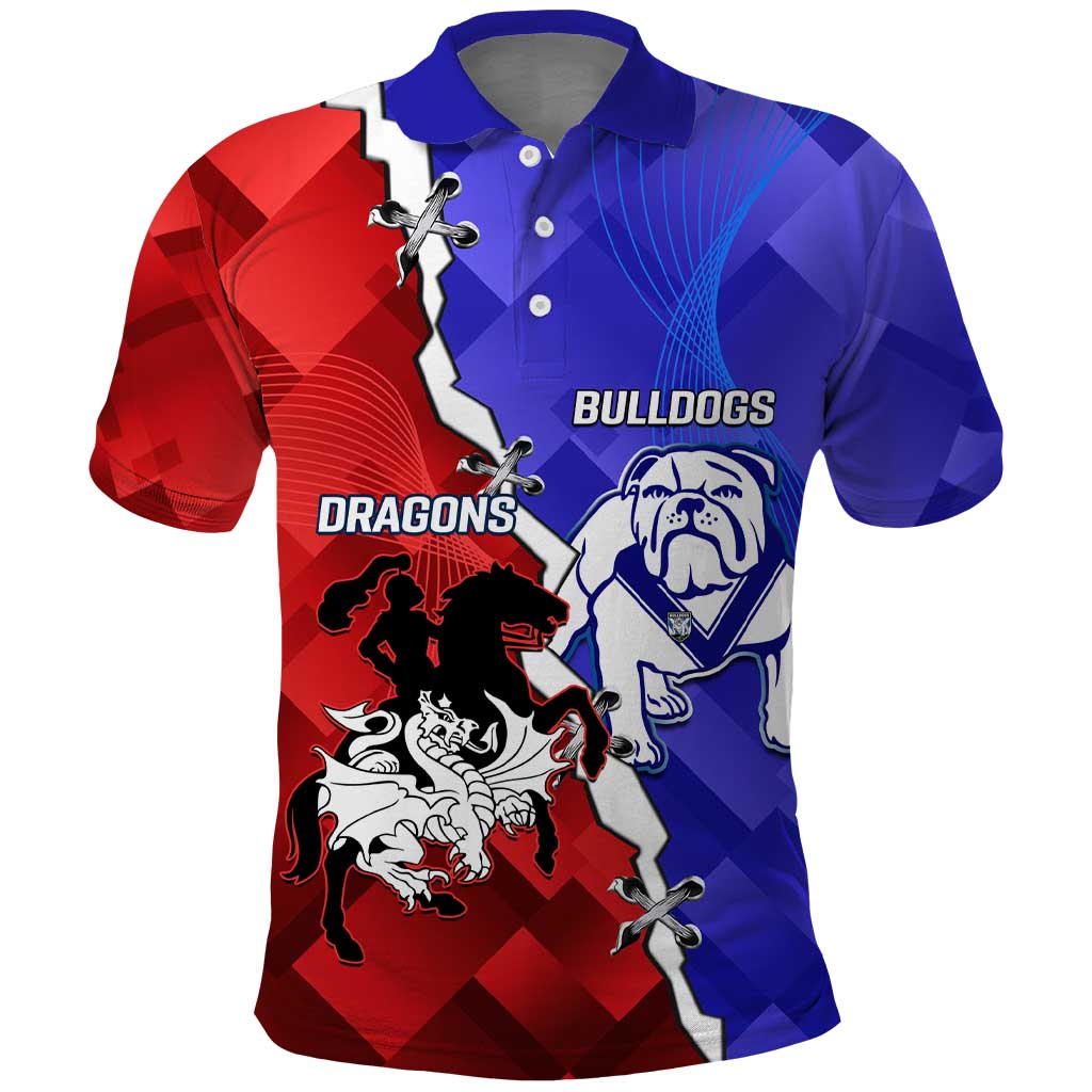 Custom Bulldogs And Dragons Rugby 2025 Polo Shirt Dynamic Style - Vibe Hoodie Shop