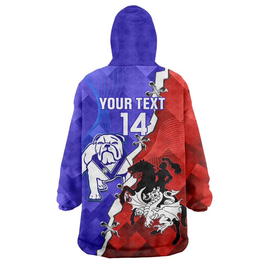 Custom Bulldogs And Dragons Rugby 2025 Wearable Blanket Hoodie Dynamic Style - Vibe Hoodie Shop