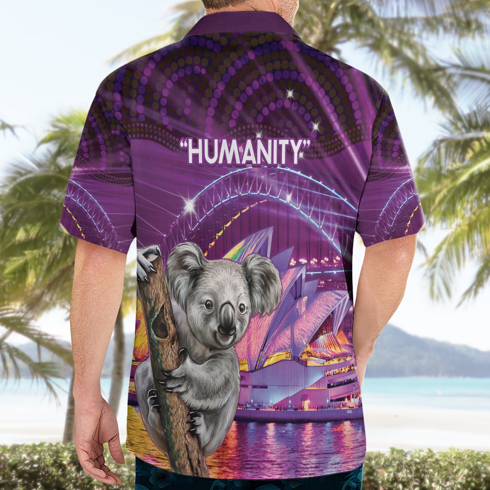 Vivid Sydney Australia Hawaiian Shirt Humanity Aussie Koala Fanciful Light - Vibe Hoodie Shop