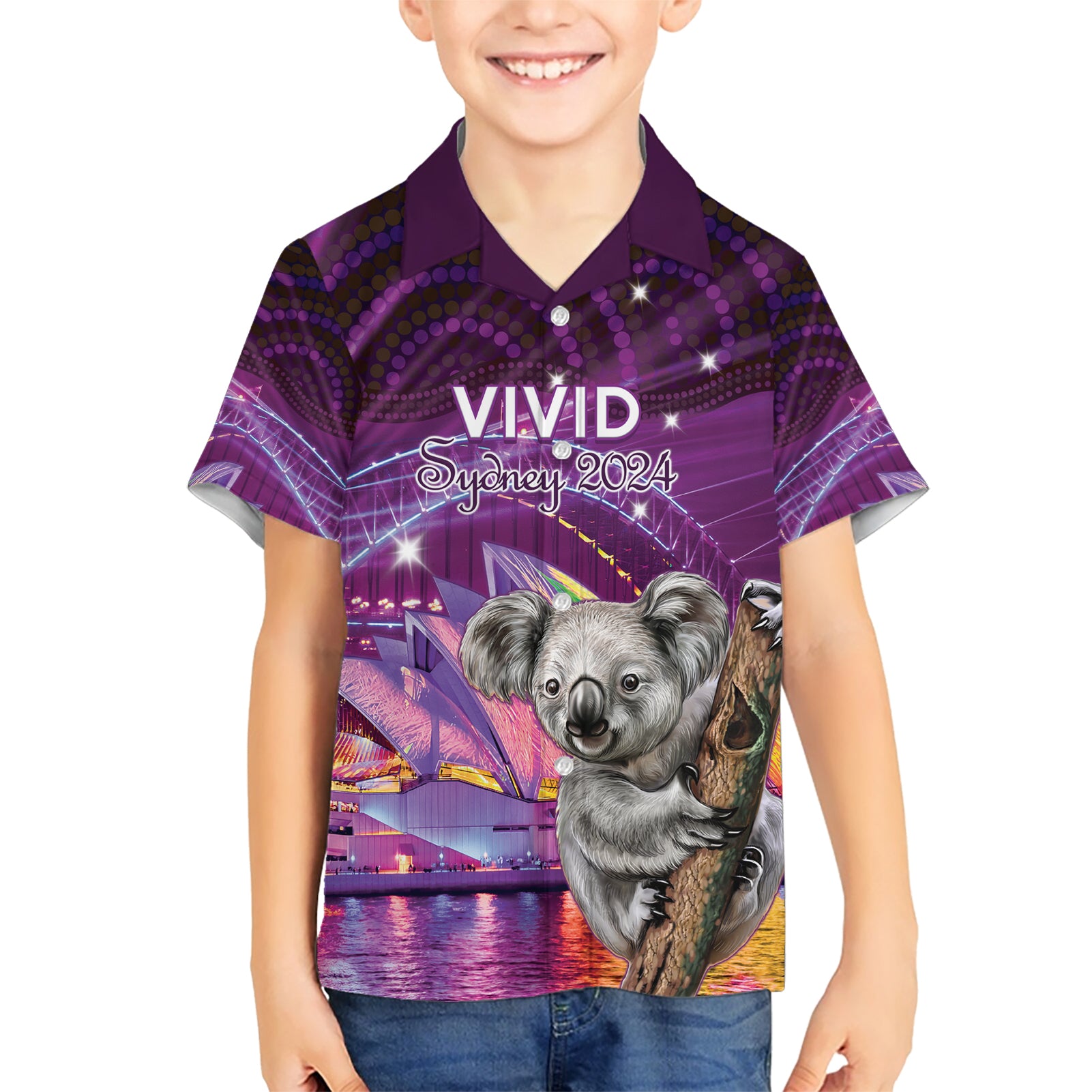 Vivid Sydney Australia Hawaiian Shirt Humanity Aussie Koala Fanciful Light - Vibe Hoodie Shop