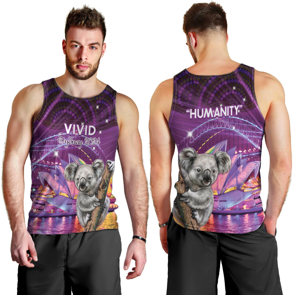Vivid Sydney Australia Men Tank Top Humanity Aussie Koala Fanciful Light - Vibe Hoodie Shop