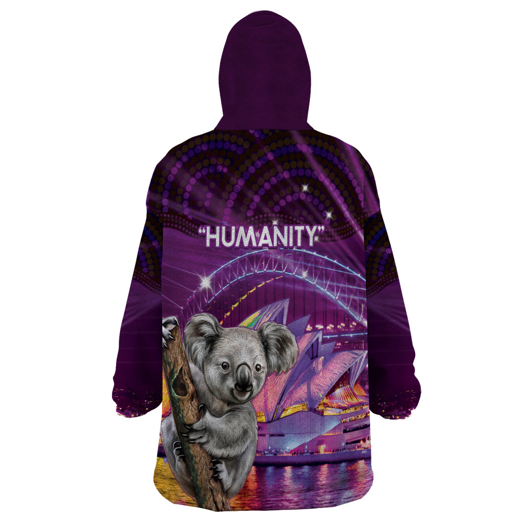 Vivid Sydney Australia Wearable Blanket Hoodie Humanity Aussie Koala Fanciful Light - Vibe Hoodie Shop