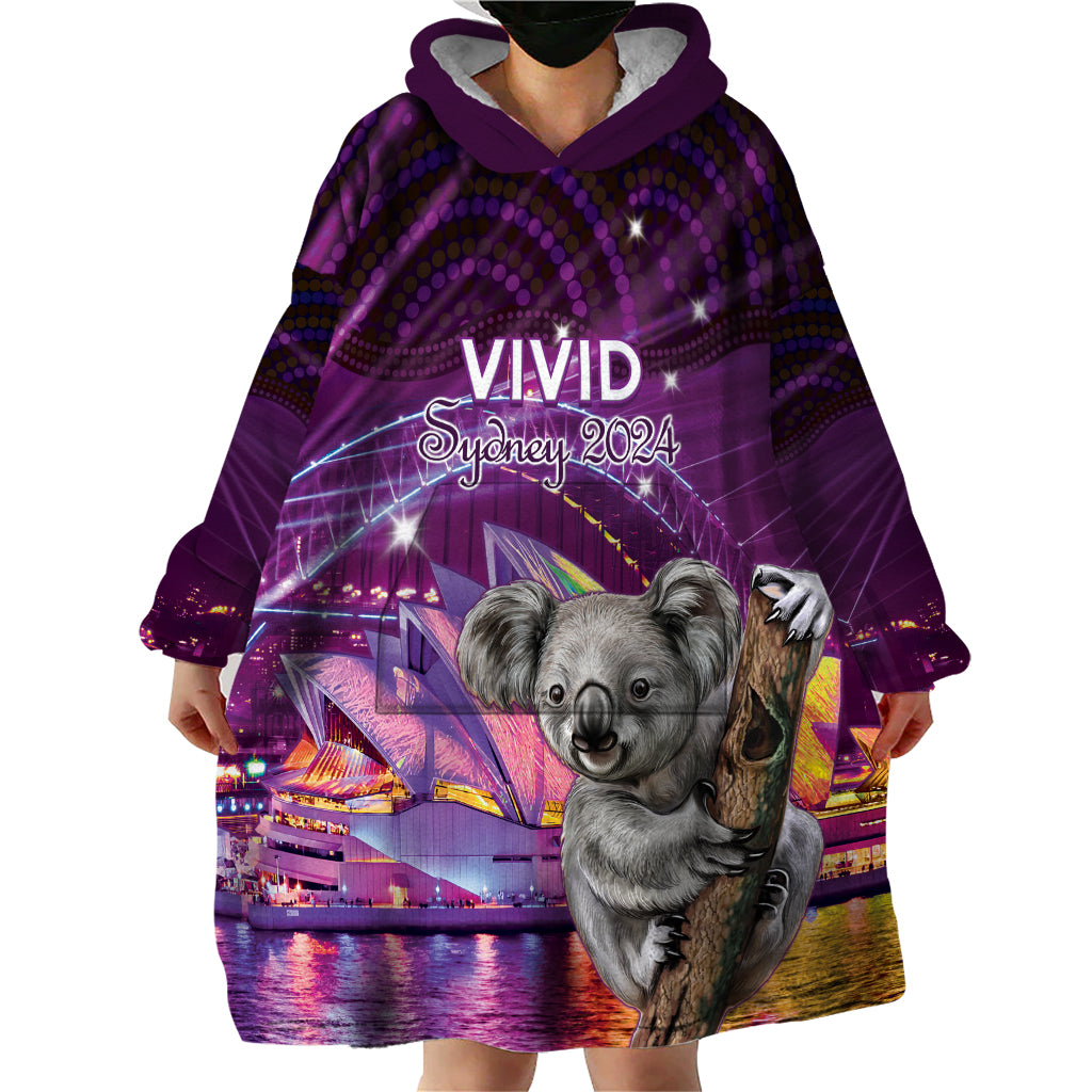 Vivid Sydney Australia Wearable Blanket Hoodie Humanity Aussie Koala Fanciful Light - Vibe Hoodie Shop