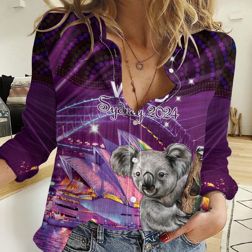 Vivid Sydney Australia Women Casual Shirt Humanity Aussie Koala Fanciful Light - Vibe Hoodie Shop