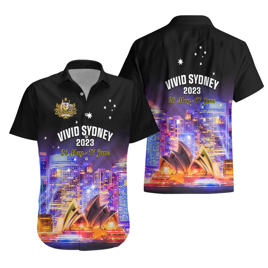Australia Vivid Sydney 2023 Hawaiian Shirt Aussie Proud Sydney Opera House - Vibe Hoodie Shop