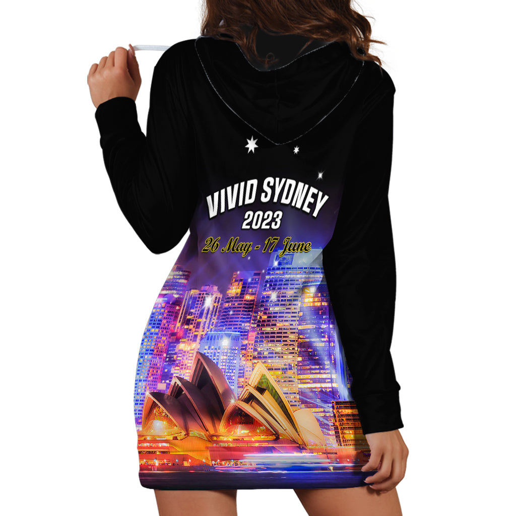 Australia Vivid Sydney 2023 Hoodie Dress Aussie Proud Sydney Opera House - Vibe Hoodie Shop