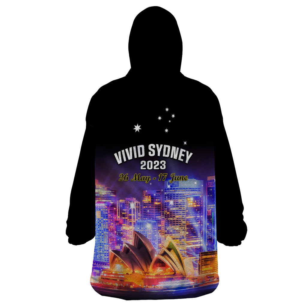 Australia Vivid Sydney 2023 Wearable Blanket Hoodie Aussie Proud Sydney Opera House - Vibe Hoodie Shop