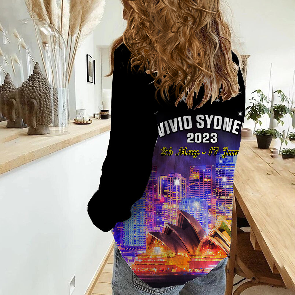 Australia Vivid Sydney 2023 Women Casual Shirt Aussie Proud Sydney Opera House - Vibe Hoodie Shop