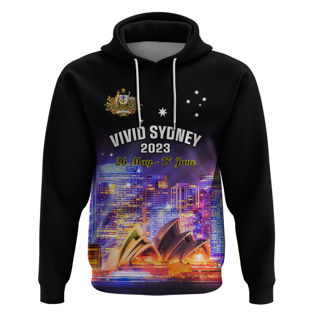 Personalised Australia Vivid Sydney 2023 Hoodie Aussie Proud Sydney Opera House - Vibe Hoodie Shop