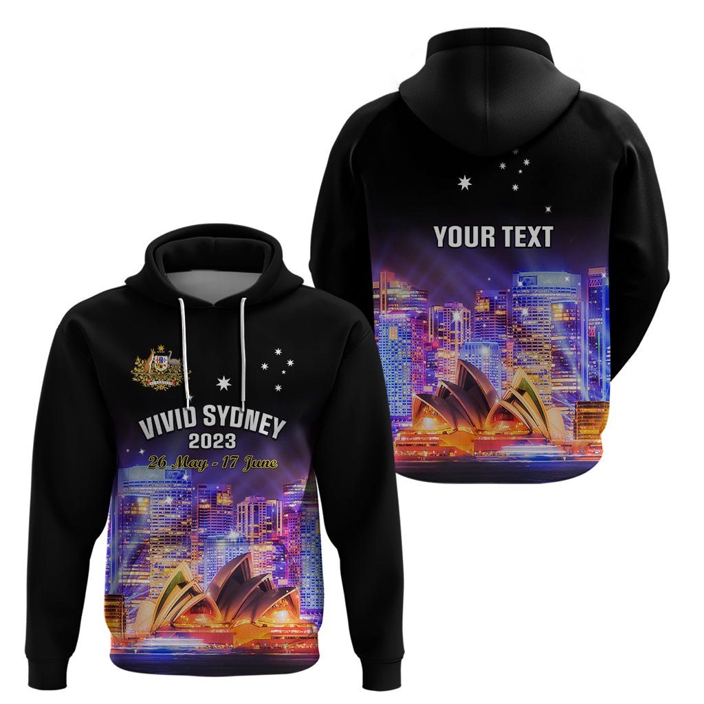 Personalised Australia Vivid Sydney 2023 Hoodie Aussie Proud Sydney Opera House - Vibe Hoodie Shop