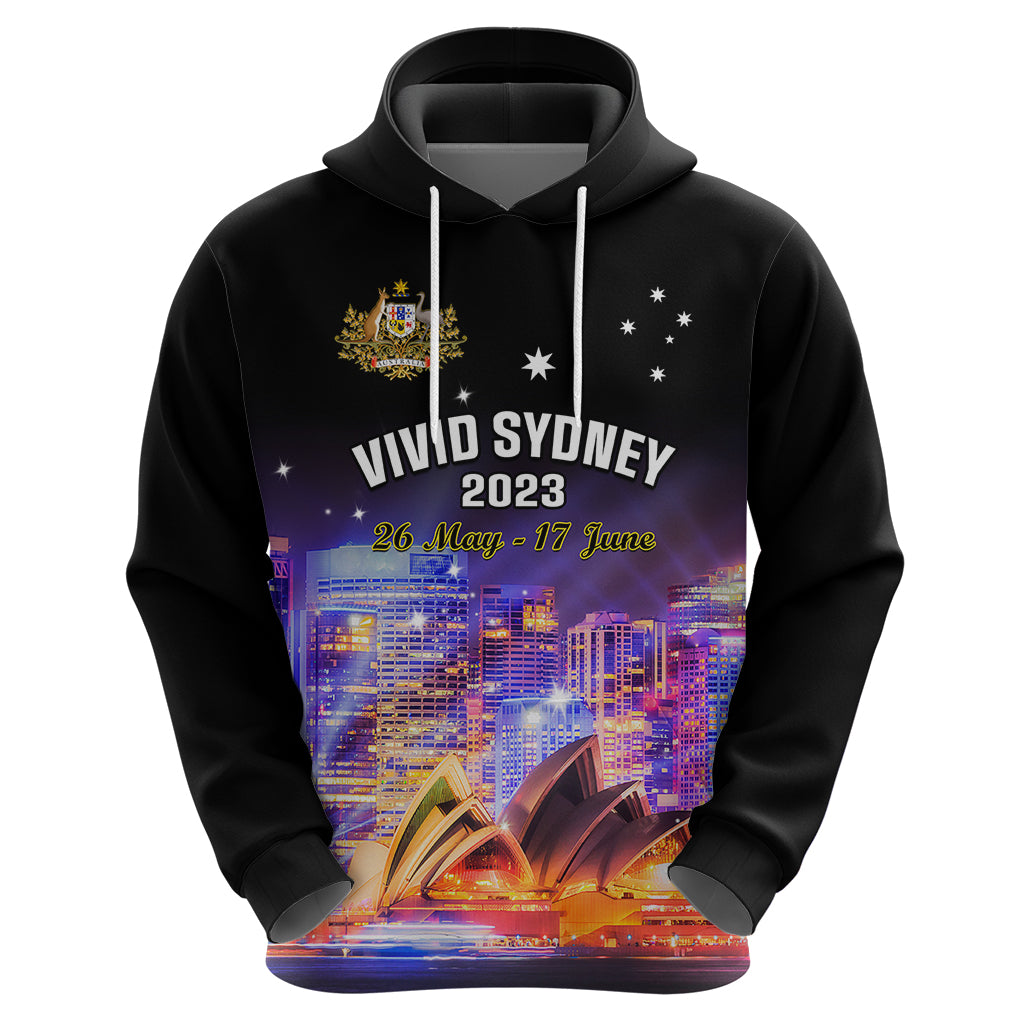 Personalised Australia Vivid Sydney 2023 Hoodie Aussie Proud Sydney Opera House - Vibe Hoodie Shop