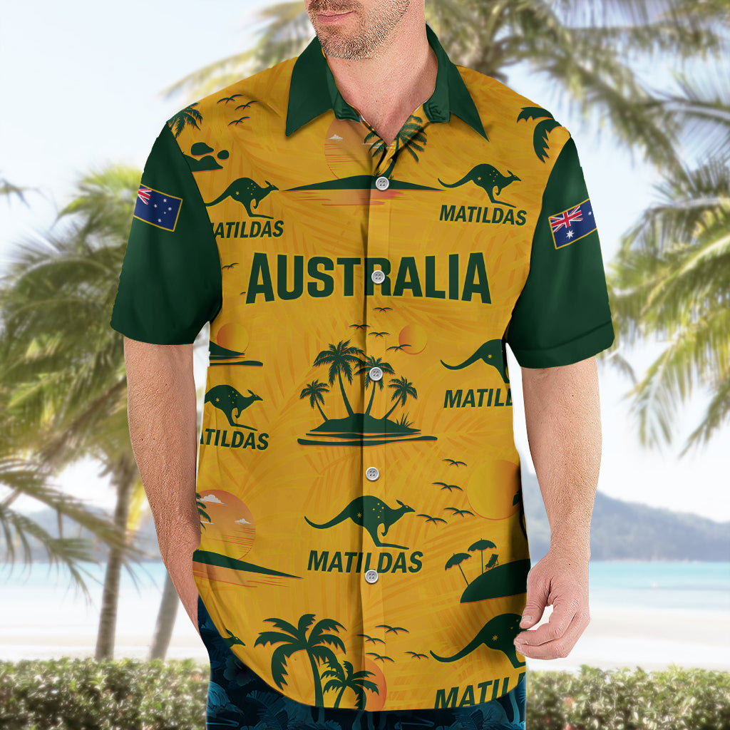 Australia Soccer Hawaiian Shirt Matildas World Cup 2023 Tropical Style - Vibe Hoodie Shop