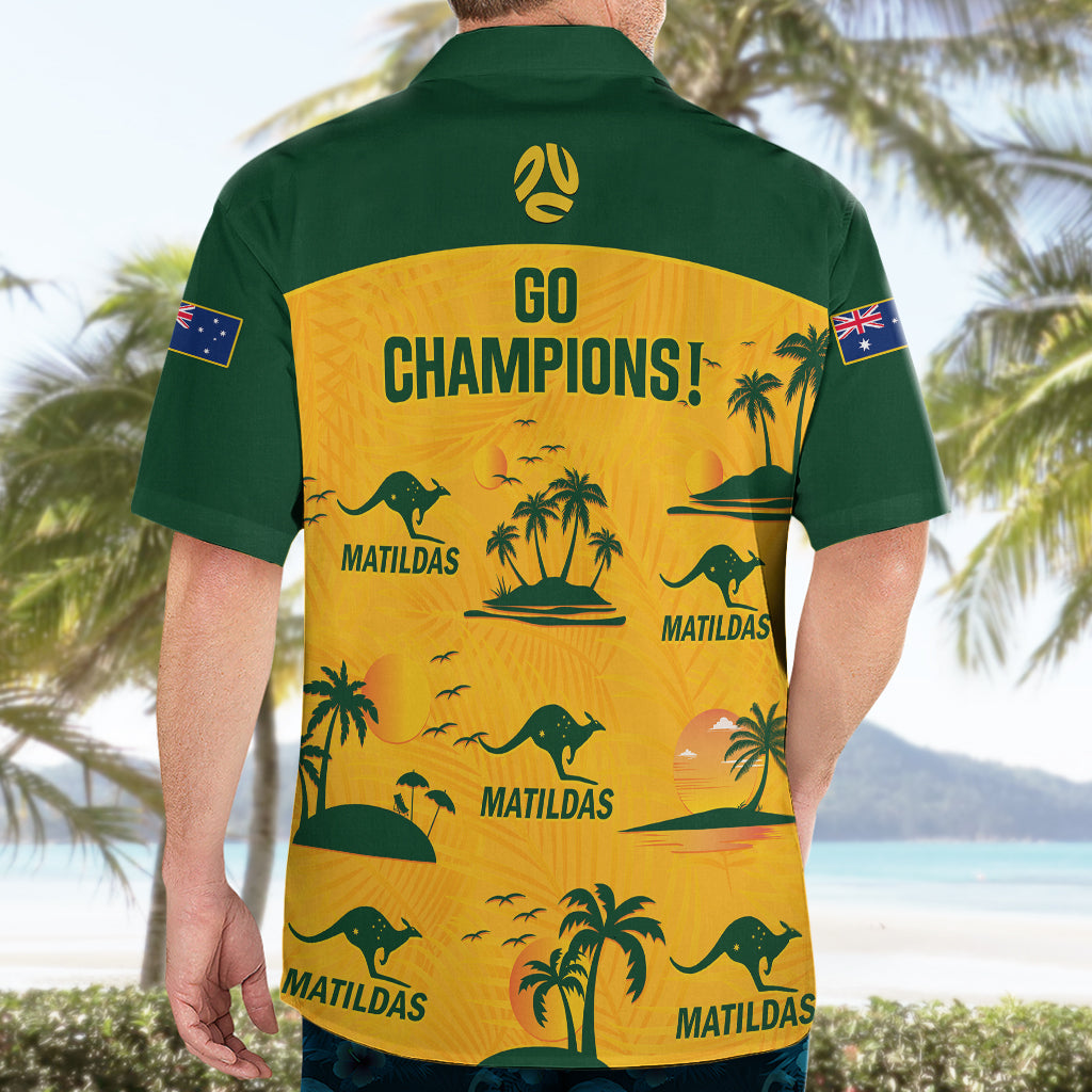 Australia Soccer Hawaiian Shirt Matildas World Cup 2023 Tropical Style - Vibe Hoodie Shop