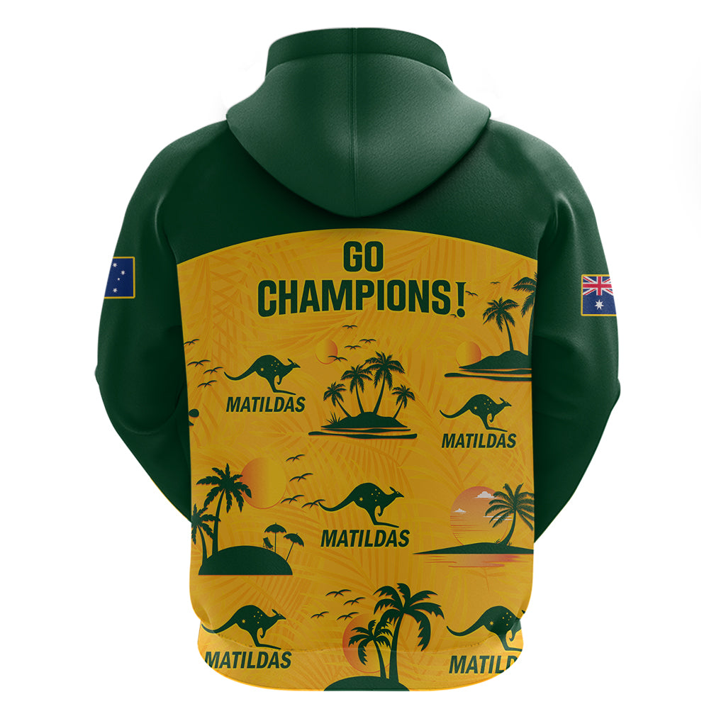 Australia Soccer Hoodie Matildas World Cup 2023 Tropical Style - Vibe Hoodie Shop