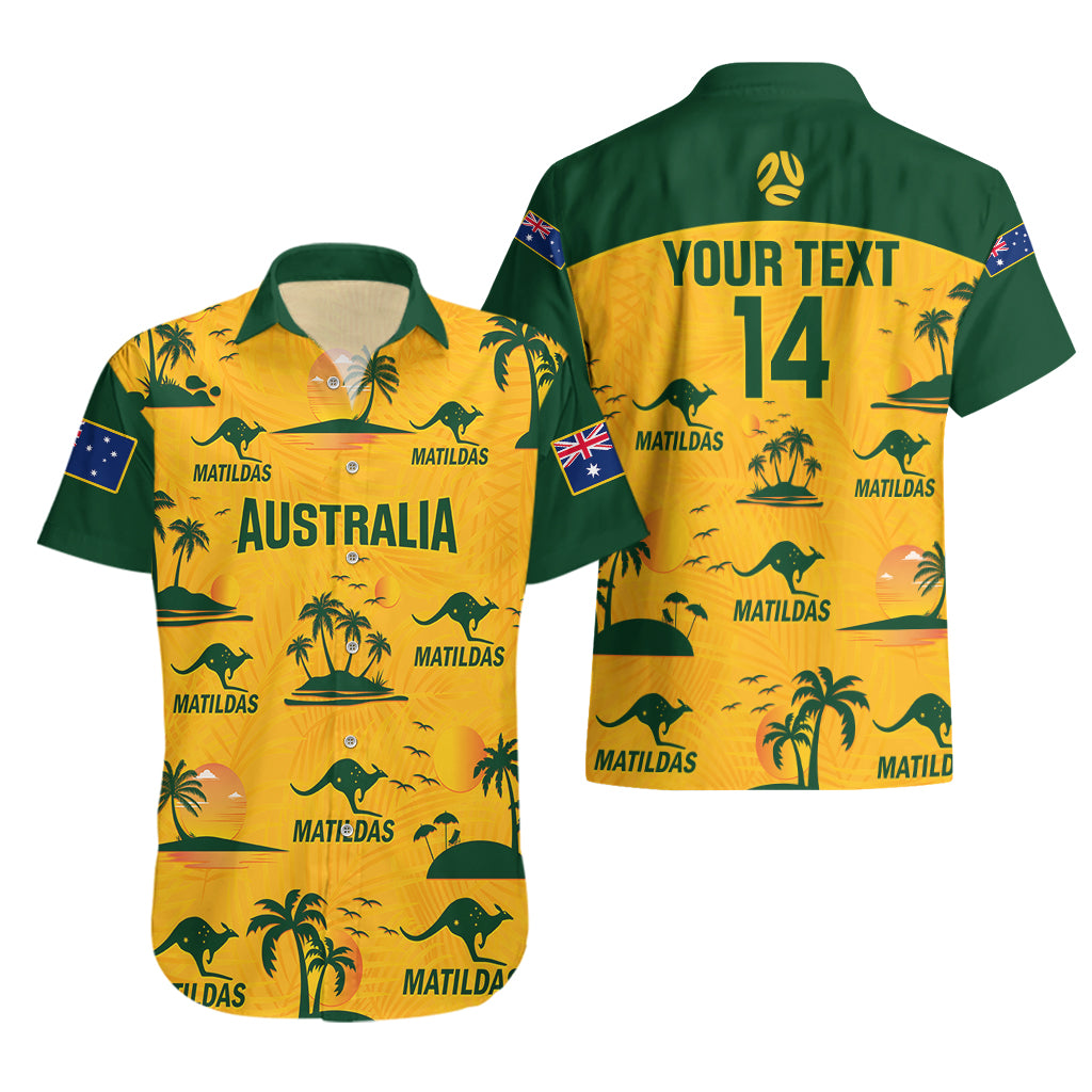 Custom Australia Soccer Hawaiian Shirt Matildas World Cup 2023 Tropical Style - Vibe Hoodie Shop