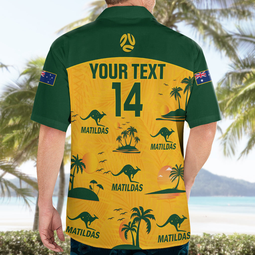 Custom Australia Soccer Hawaiian Shirt Matildas World Cup 2023 Tropical Style - Vibe Hoodie Shop