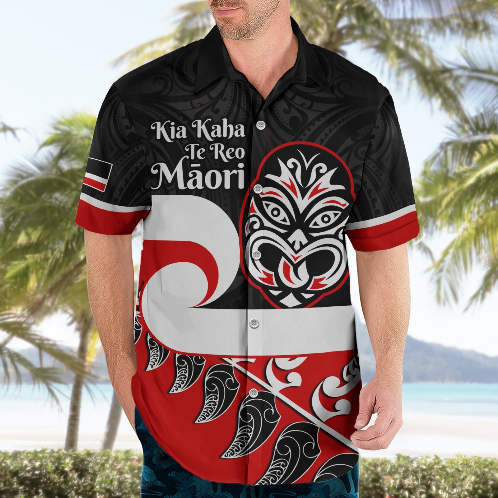 Personalised Te Reo Maori New Zealand Hawaiian Shirt Kia Haka Maori Fern With Tino Rangatiratanga - Vibe Hoodie Shop