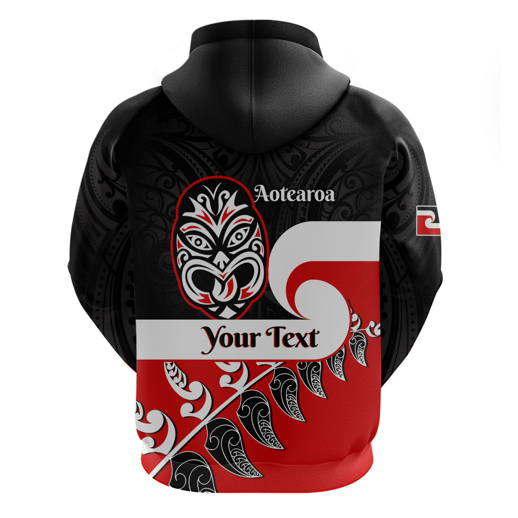 Personalised Te Reo Maori New Zealand Hoodie Kia Haka Maori Fern With Tino Rangatiratanga - Vibe Hoodie Shop