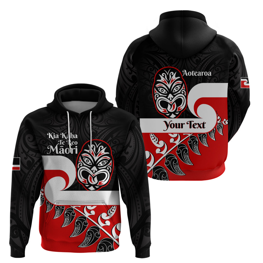 Personalised Te Reo Maori New Zealand Hoodie Kia Haka Maori Fern With Tino Rangatiratanga - Vibe Hoodie Shop