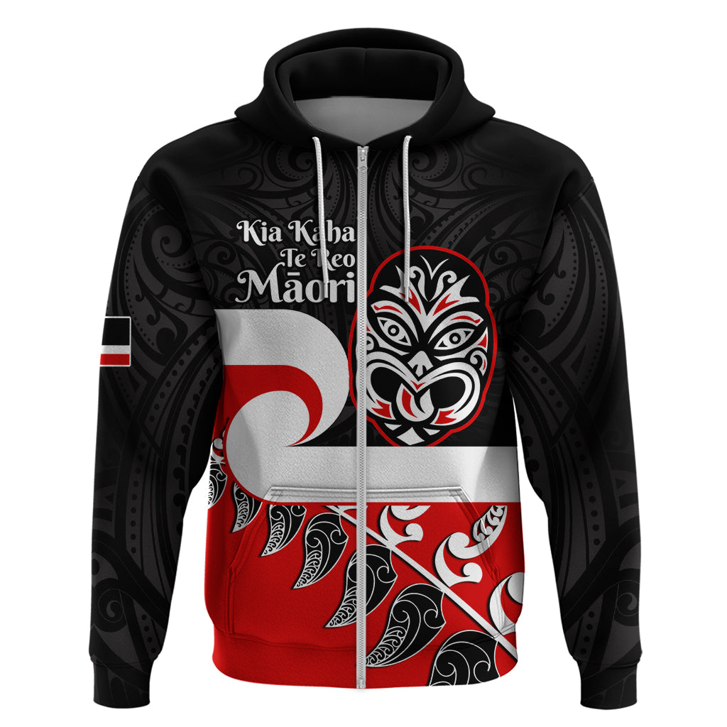 Personalised Te Reo Maori New Zealand Hoodie Kia Haka Maori Fern With Tino Rangatiratanga - Vibe Hoodie Shop