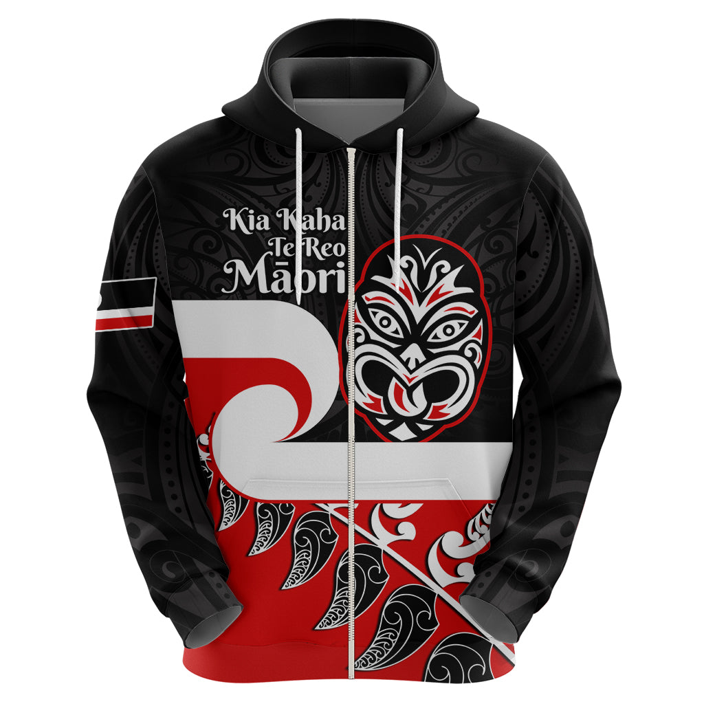 Personalised Te Reo Maori New Zealand Hoodie Kia Haka Maori Fern With Tino Rangatiratanga - Vibe Hoodie Shop