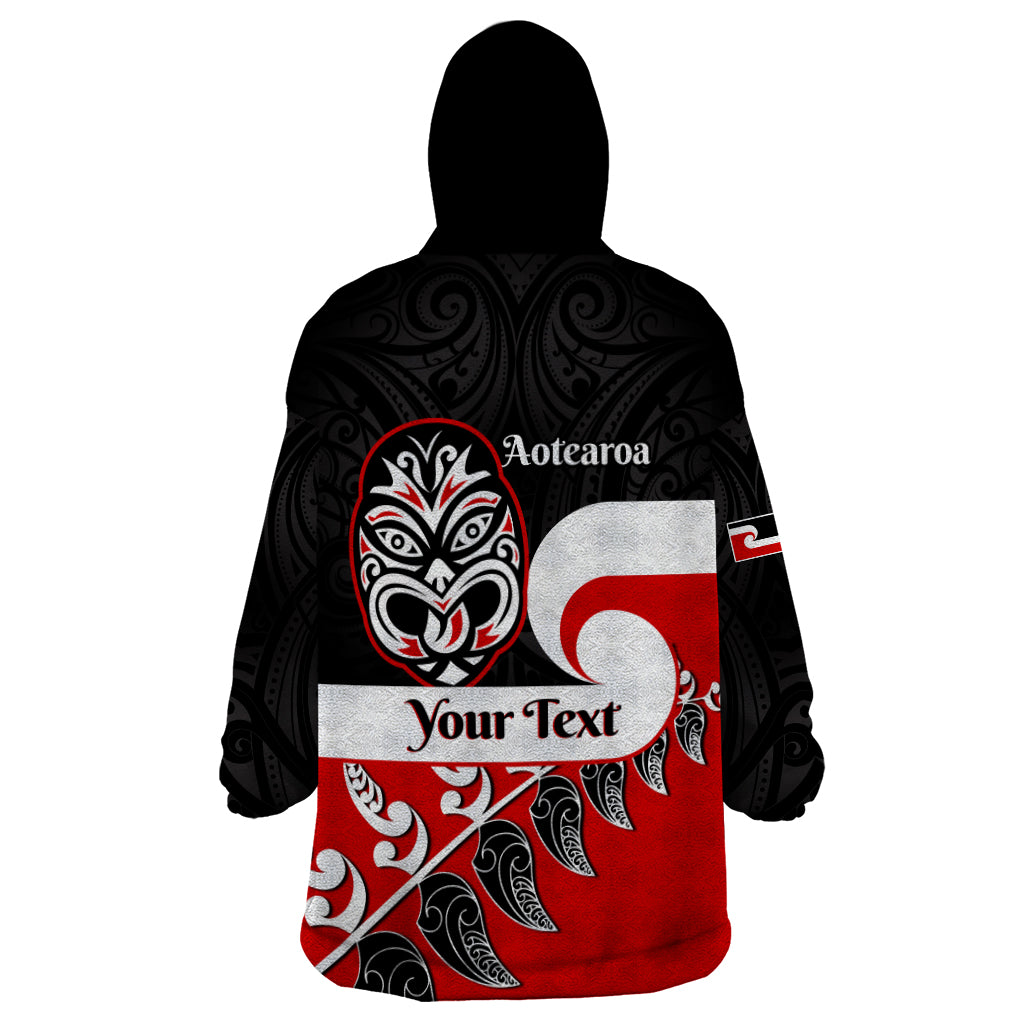 Personalised Te Reo Maori New Zealand Wearable Blanket Hoodie Kia Haka Maori Fern With Tino Rangatiratanga - Vibe Hoodie Shop