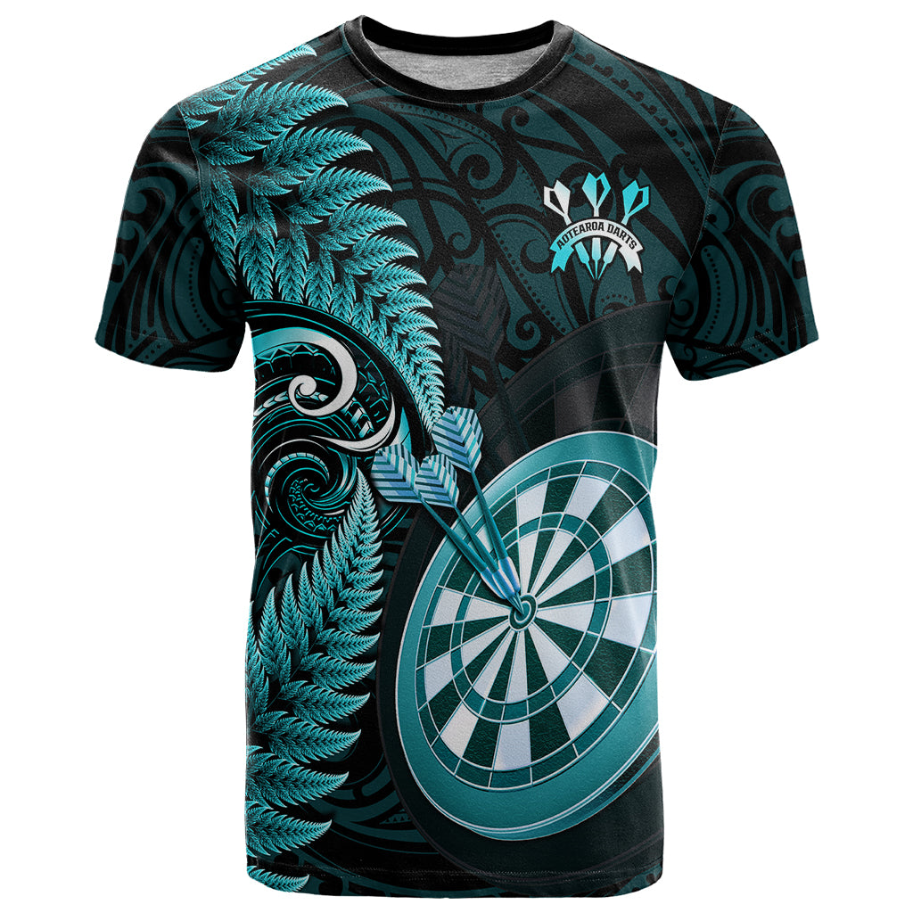 New Zealand Darts T Shirt Happiness Is A Tight Threesome Maori Turquoise - Vibe Hoodie Shop